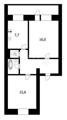 Продажа 2-комнатной квартиры 50,4 м², 3/5 этаж