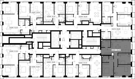 Продажа 3-комнатной квартиры 83,2 м², 32/48 этаж