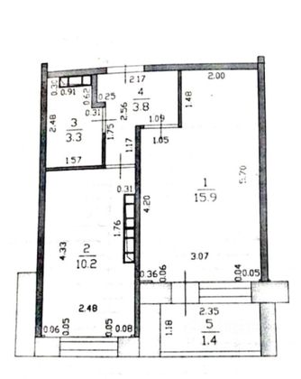 Продажа 1-комнатной квартиры 34,6 м², 3/10 этаж