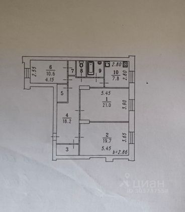 Продажа 3-комнатной квартиры 87,7 м², 5/5 этаж