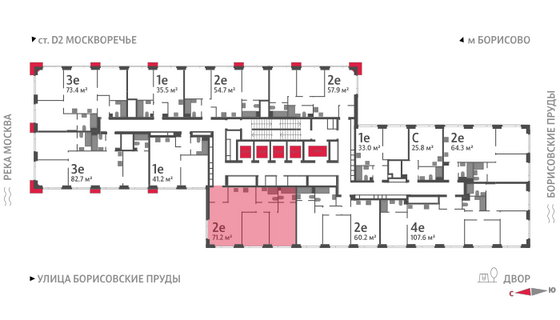 Продажа 2-комнатной квартиры 71,2 м², 36/52 этаж