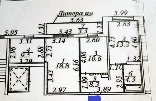 Продажа 3-комнатной квартиры 64 м², 2/9 этаж