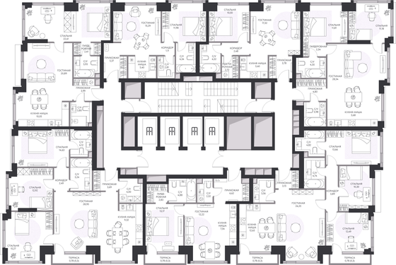 Продажа 1-комнатной квартиры 68 м², 24/41 этаж