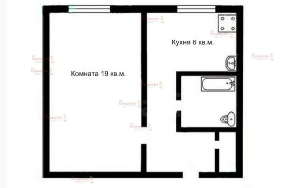 Продажа 1-комнатной квартиры 33 м², 6/9 этаж