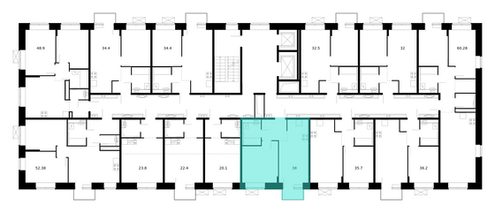 Продажа 1-комнатной квартиры 38 м², 4/10 этаж