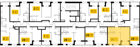 Продажа 2-комнатной квартиры 39 м², 10/14 этаж