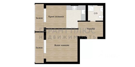 Продажа 1-комнатной квартиры 45 м², 9/19 этаж