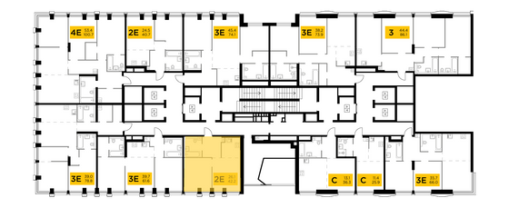 Продажа 2-комнатной квартиры 42,2 м², 11/33 этаж