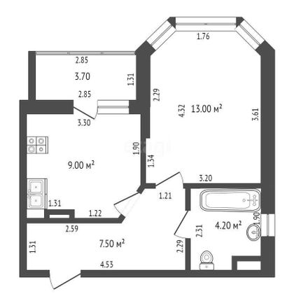 Продажа 1-комнатной квартиры 33,7 м², 6/19 этаж