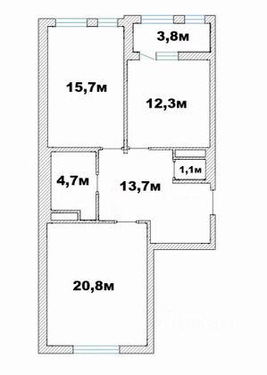 Продажа 2-комнатной квартиры 68,3 м², 9/10 этаж