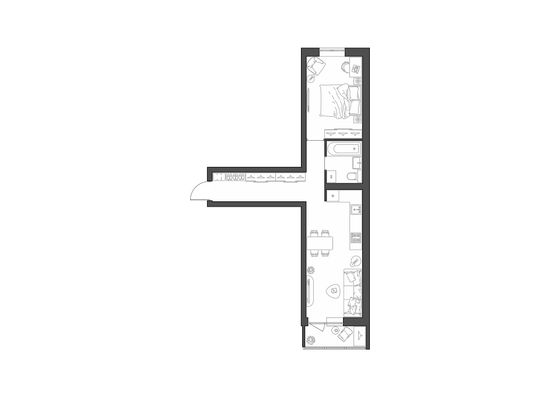 Продажа 1-комнатной квартиры 46 м², 4/9 этаж