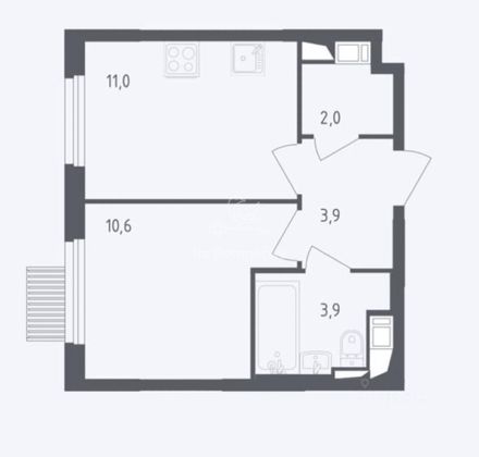Продажа 1-комнатной квартиры 30,6 м², 10/17 этаж