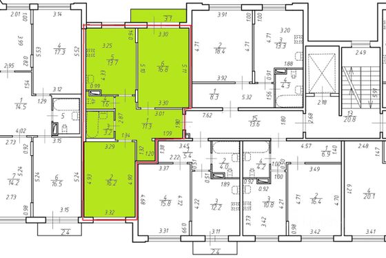 Продажа 2-комнатной квартиры 62,8 м², 4/5 этаж