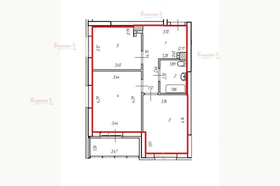 Продажа 2-комнатной квартиры 52 м², 4/25 этаж