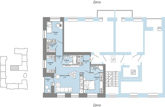 Продажа 3-комнатной квартиры 75 м², 2/9 этаж