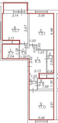 Продажа 2-комнатной квартиры 53,7 м², 17/18 этаж