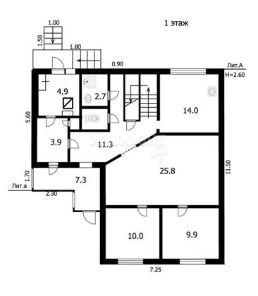 Продажа дома, 155,8 м², с участком 6 м²