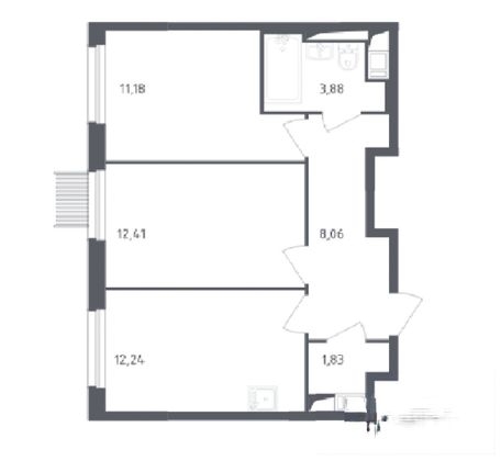 Продажа 2-комнатной квартиры 49,6 м², 9/17 этаж