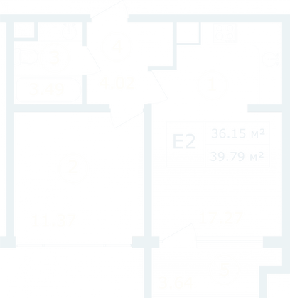 Продажа 1-комнатной квартиры 39,8 м², 10/12 этаж