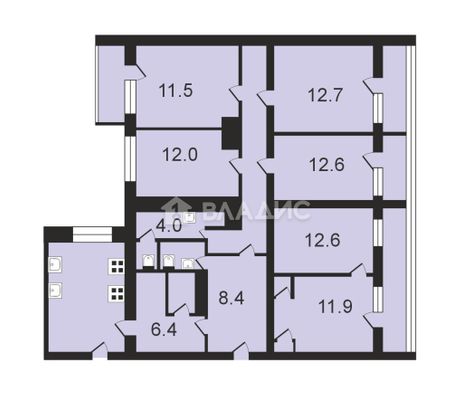 Продажа многокомнатной квартиры 121 м², 2/15 этаж