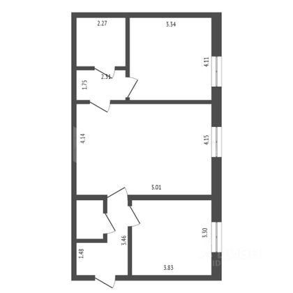 Продажа 2-комнатной квартиры 68,3 м², 1/9 этаж