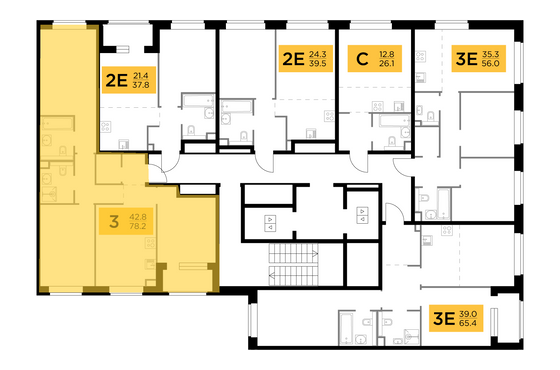 Продажа 3-комнатной квартиры 78,2 м², 21/23 этаж