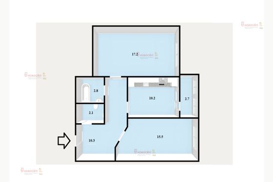 Продажа 2-комнатной квартиры 58 м², 4/16 этаж