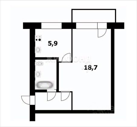 Продажа квартиры-студии 17 м², 1/5 этаж