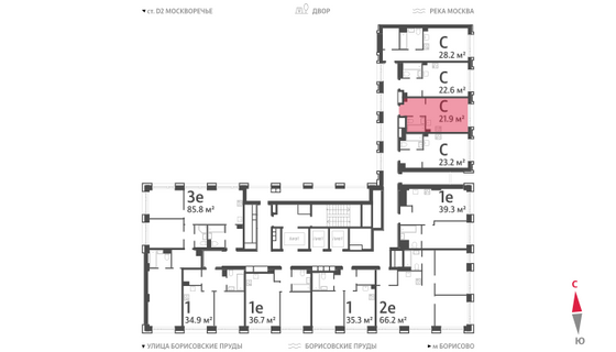 Продажа квартиры-студии 21,9 м², 3/52 этаж