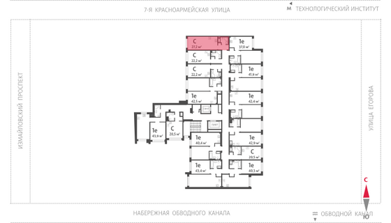 27,2 м², студия, 8/11 этаж