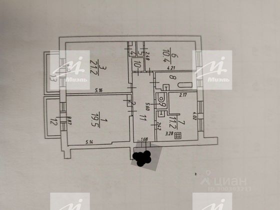 Продажа 3-комнатной квартиры 80 м², 3/4 этаж