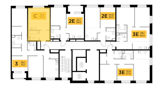 Продажа квартиры-студии 27,3 м², 4/20 этаж