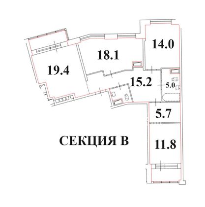 Продажа 3-комнатной квартиры 92,8 м², 2/10 этаж