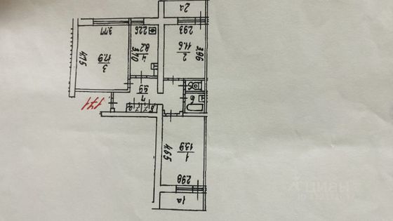 Продажа 3-комнатной квартиры 68,4 м², 8/16 этаж