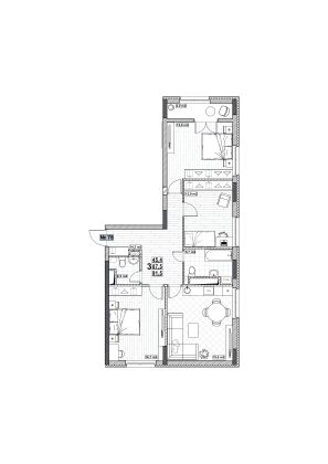 Продажа 3-комнатной квартиры 91,5 м², 10/24 этаж