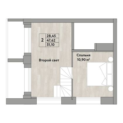 Продажа 2-комнатной квартиры 47,6 м², 1/22 этаж