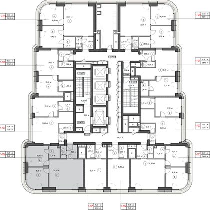 Продажа 2-комнатной квартиры 54,6 м², 14/53 этаж