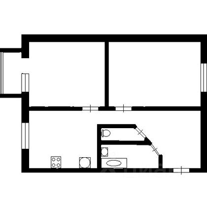 Аренда 2-комнатной квартиры 46 м², 2/5 этаж