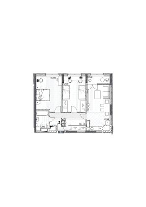 Продажа 2-комнатной квартиры 74,9 м², 16/24 этаж