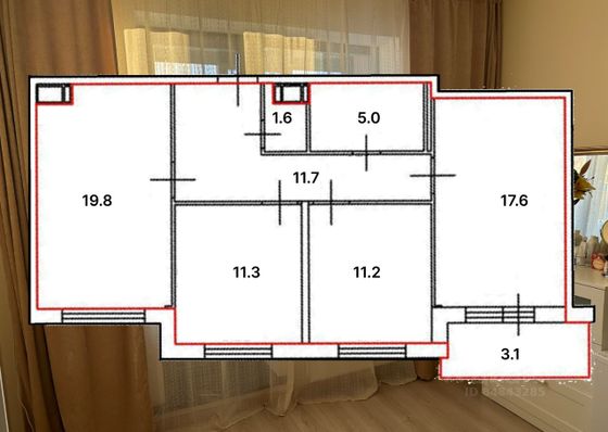 Продажа 3-комнатной квартиры 78,2 м², 16/18 этаж
