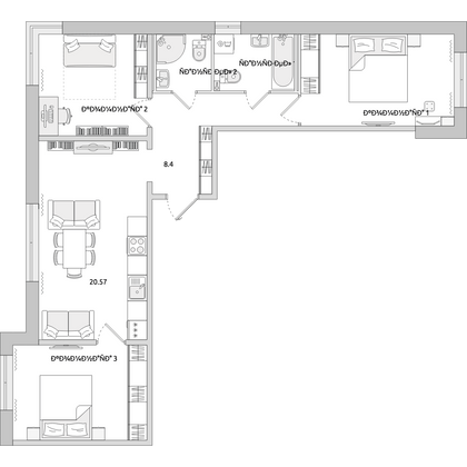 Продажа 3-комнатной квартиры 72 м², 2/16 этаж