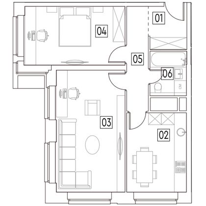 Продажа 2-комнатной квартиры 61 м², 16/29 этаж