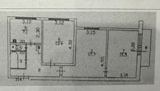 Продажа 3-комнатной квартиры 66,3 м², 5/9 этаж