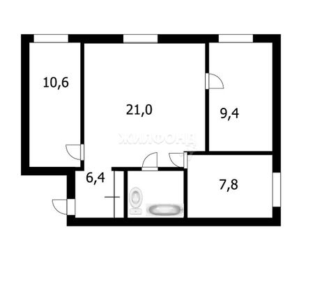 Продажа 3-комнатной квартиры 54,3 м², 2/9 этаж