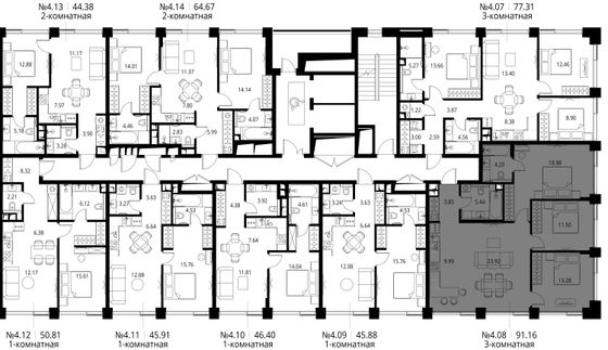 Продажа 3-комнатной квартиры 91,2 м², 4/10 этаж