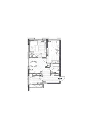 Продажа 2-комнатной квартиры 66,3 м², 4/24 этаж