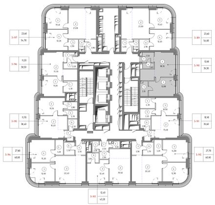 Продажа 1-комнатной квартиры 39,3 м², 24/53 этаж