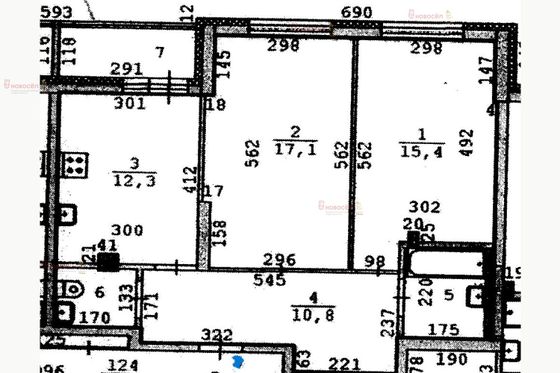 Продажа 2-комнатной квартиры 62 м², 2/22 этаж