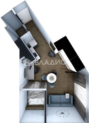 Продажа 1-комнатной квартиры 33 м², 1/12 этаж