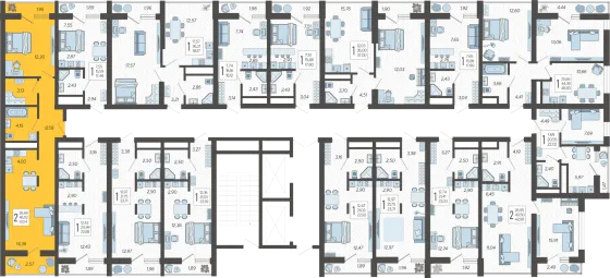 Продажа 2-комнатной квартиры 51 м², 15/19 этаж